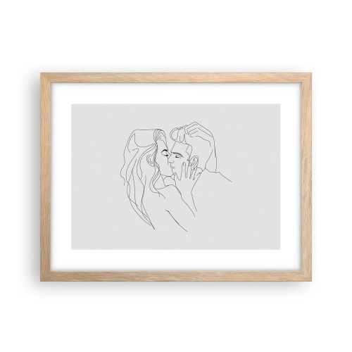 Póster en marco roble claro - Alineados - 40x30 cm