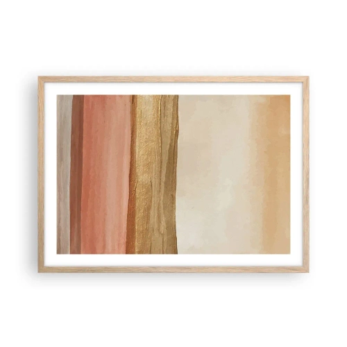 Póster en marco roble claro - Composición vertical - 70x50 cm