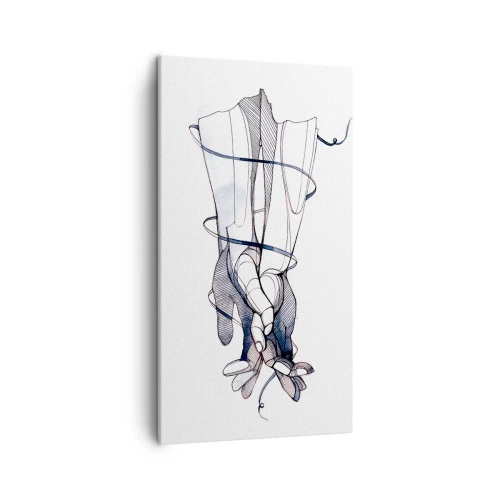 Cuadro sobre lienzo - Impresión de Imagen - Un estudio sobre el contacto - 45x80 cm