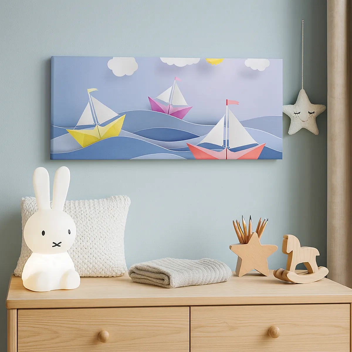 Cuadro sobre lienzo - Impresión de Imagen - Oh, qué agradable es balancearse entre las olas - 30x30 cm