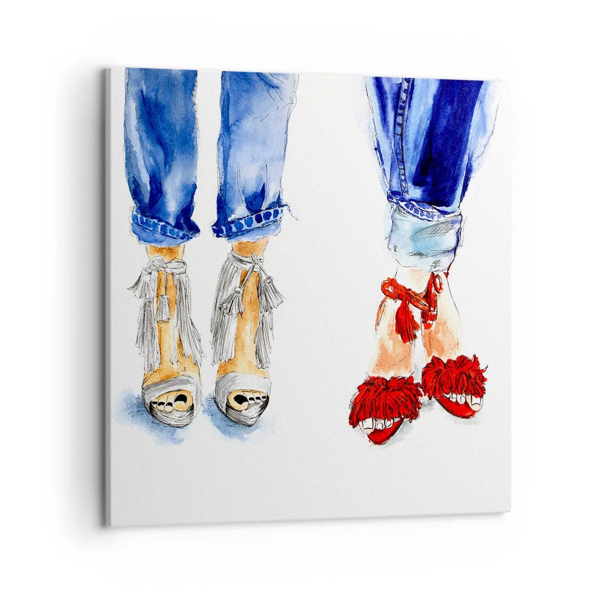 Cuadro sobre lienzo - Impresión de Imagen - ¿Por qué no vamos a dar un paseo? - 50x50 cm