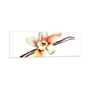 Cuadro sobre vidrio - Impresiones sobre Vidrio - Ilustración floral de acuarela en colores pastel - 160x50cm - Dulzura salpicada de pintura - Decoración de pared moderna para salón y dormitorio ARTTOR