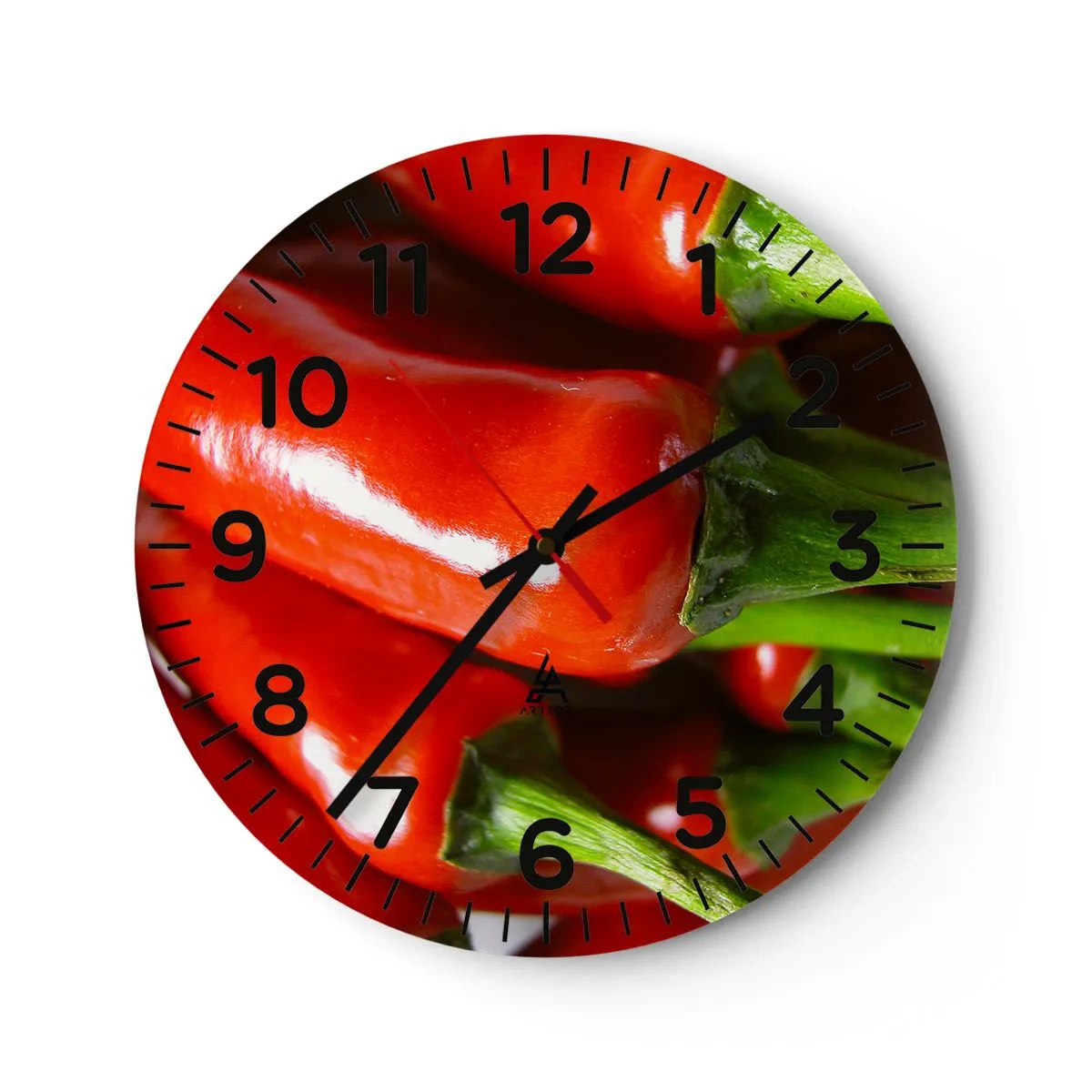 Reloj de pared - Reloj de vidrio - Jugoso, brillante, suave - 30x30 cm
