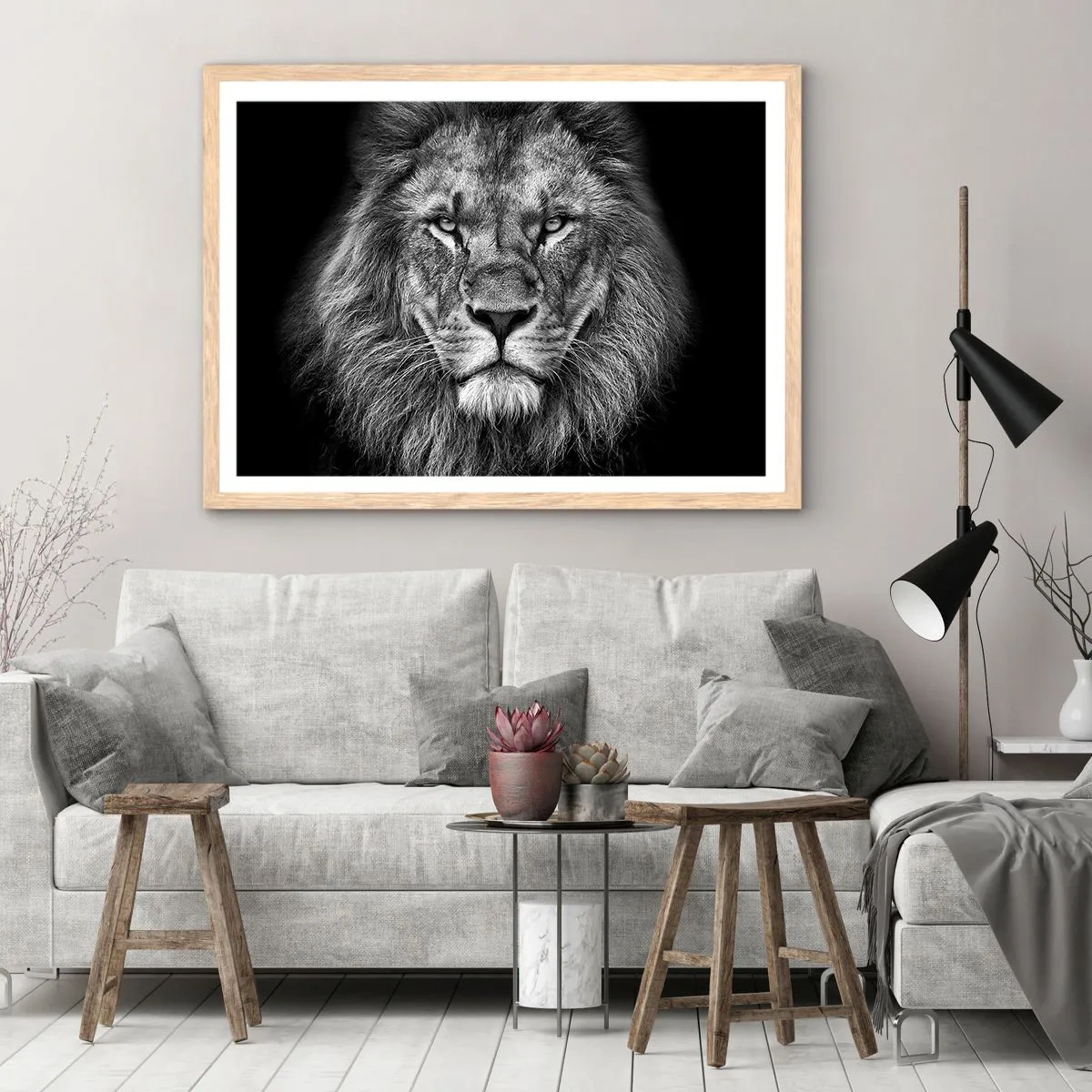 Póster en marco roble claro - Con el atuendo de la coronación - 50x40 cm