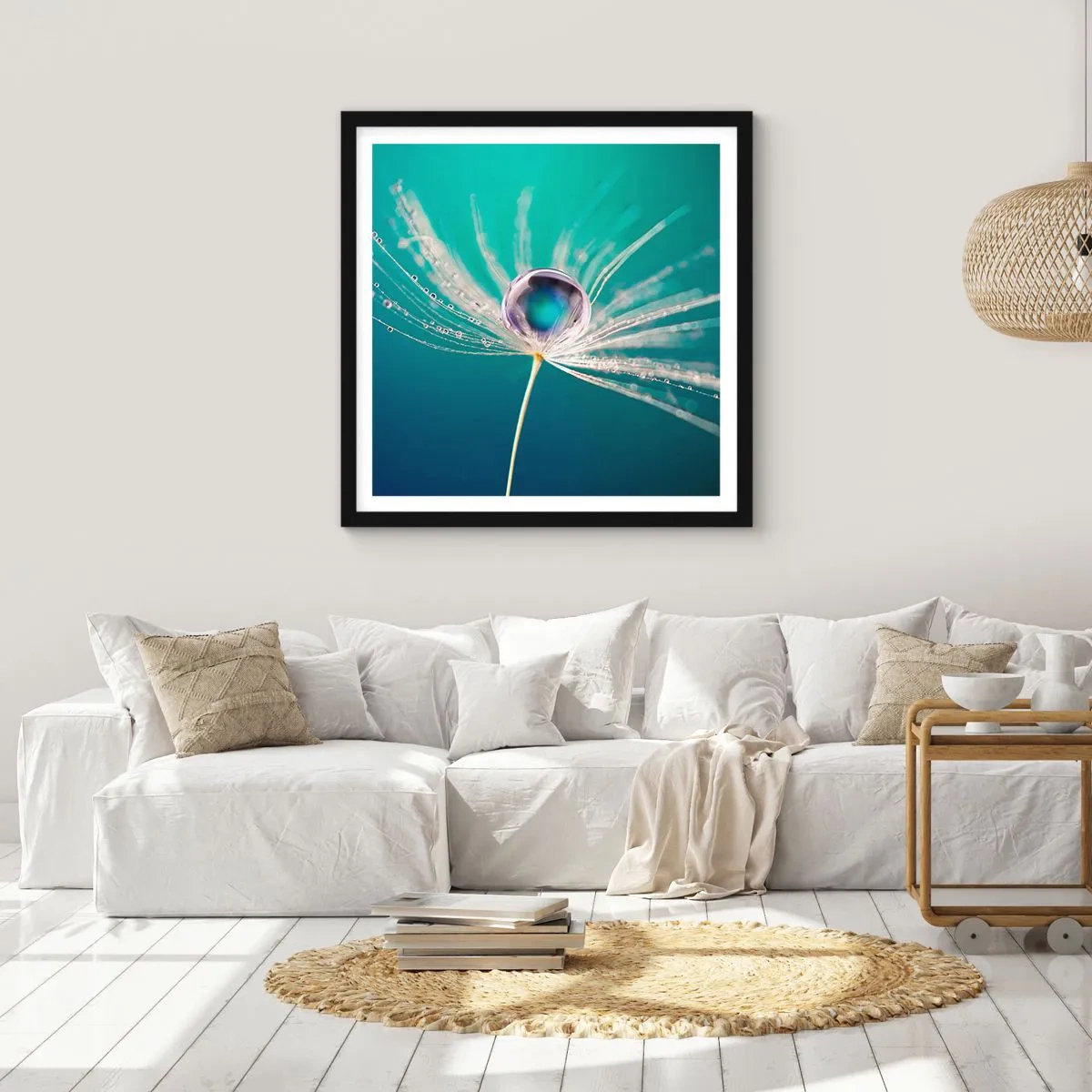 Póster en marco negro - Momento místico - 40x40 cm