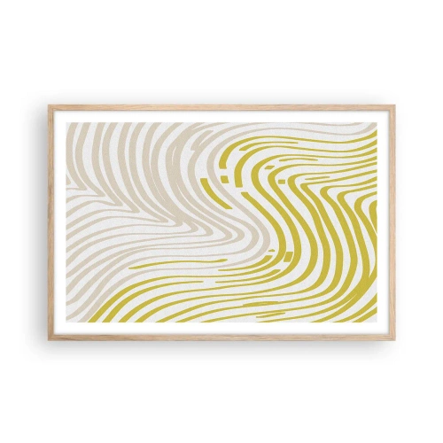 Póster en marco roble claro - Composición curvada - 91x61 cm