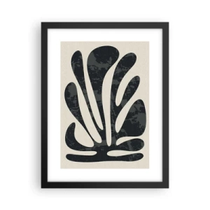 Póster en marco negro - Abstracción con varios extremos - 30x40 cm