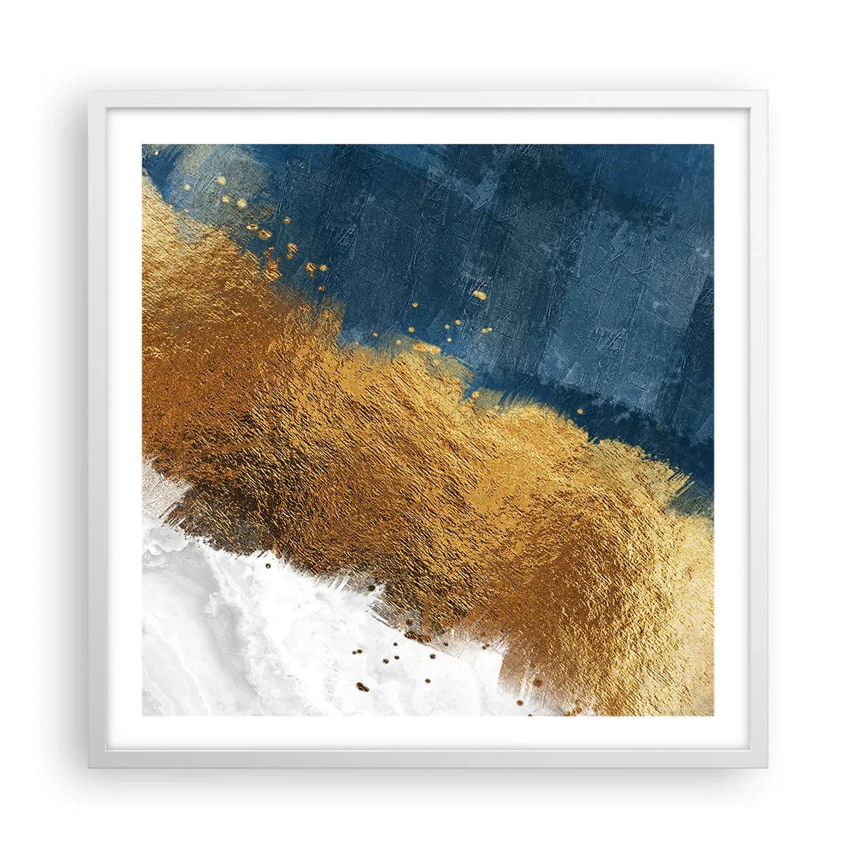 Póster en marco blanco - Los colores del verano - 60x60 cm