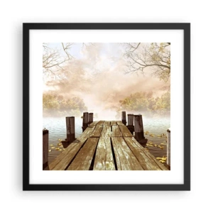 Póster en marco negro - La leve tristeza del otoño - 40x40 cm