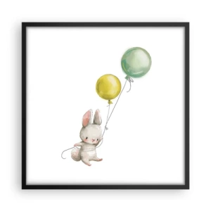 Póster en marco negro - ¡Yo también volaré! - 50x50 cm