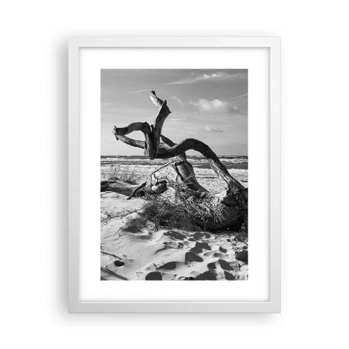 Póster en marco blanco - Escultura marina - 30x40 cm