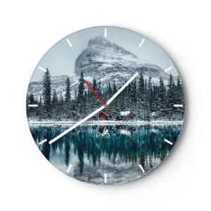 Reloj de pared - Reloj de vidrio - Retiro canadiense - 40x40 cm