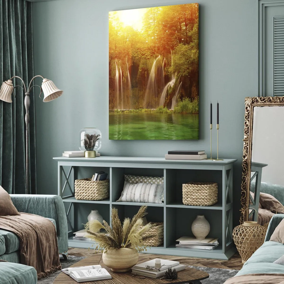 Cuadro sobre lienzo - Impresión de Imagen - Sol y sombra - 45x80 cm