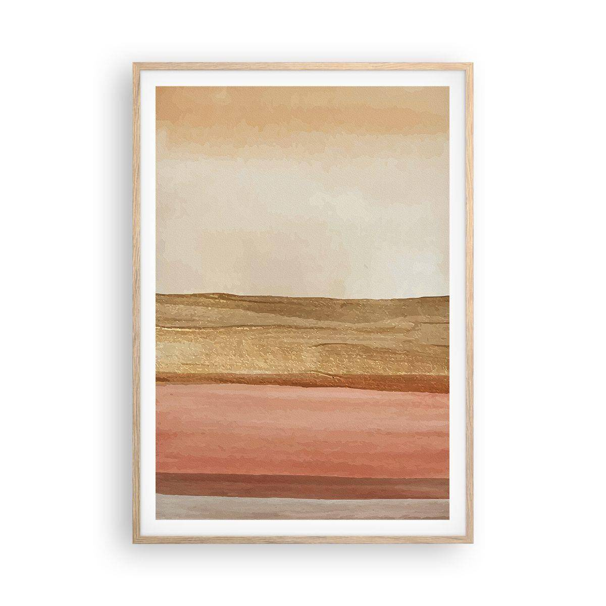 Póster en marco roble claro - Composición vertical - 70x100 cm