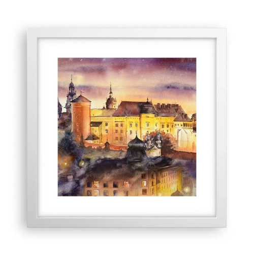 Póster en marco blanco - Una historia y un cuento - 30x30 cm