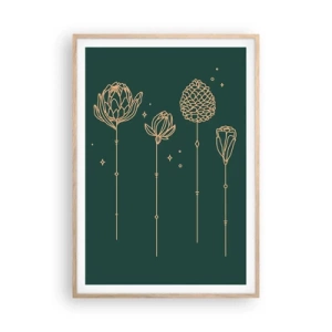 Póster en marco roble claro - La familia vegetal - 70x100 cm