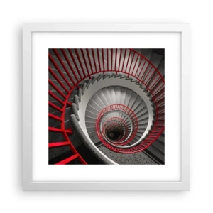 Póster en marco blanco - Juegos arquitectónicos - 30x30 cm