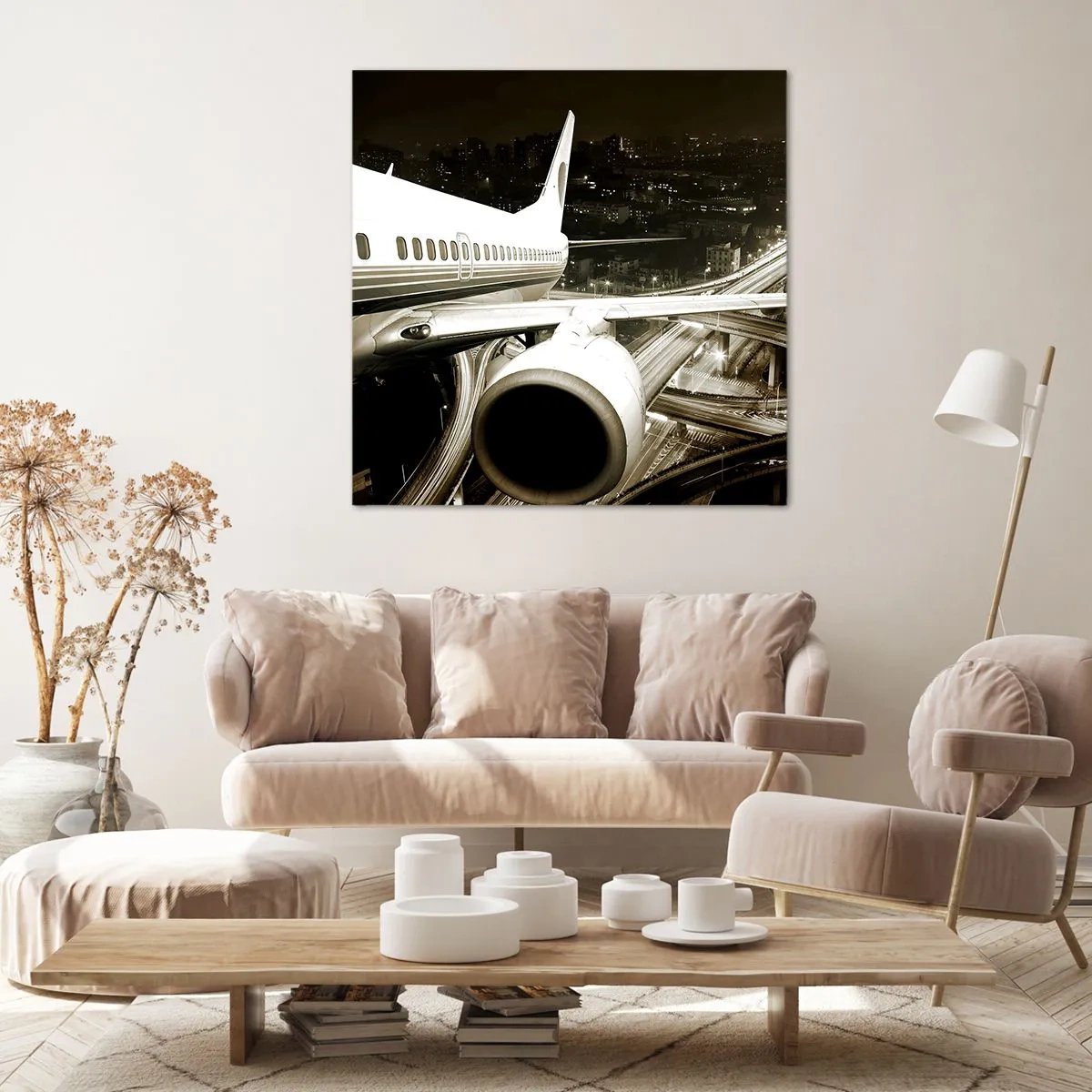 Cuadro sobre lienzo - Impresión de Imagen - Vuela hacia la noche - 40x40 cm