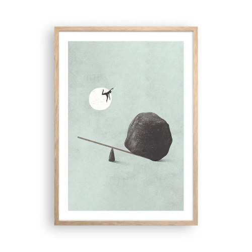 Póster en marco roble claro - Un sueño hecho realidad - 50x70 cm