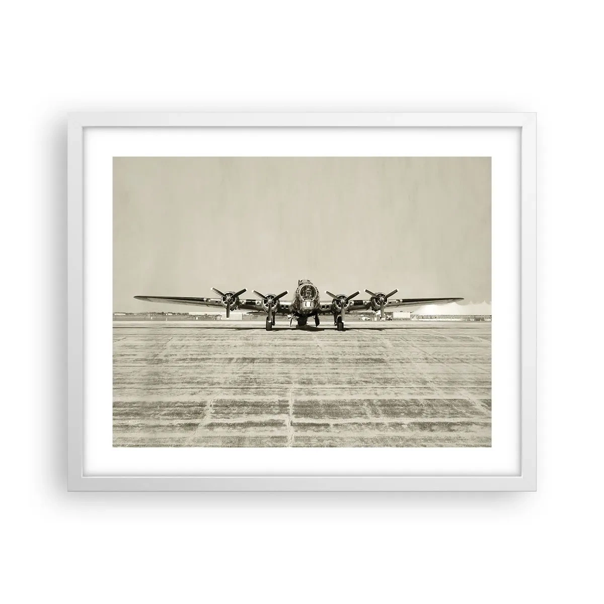 Póster en marco blanco - Como siempre, preparado - 50x40 cm