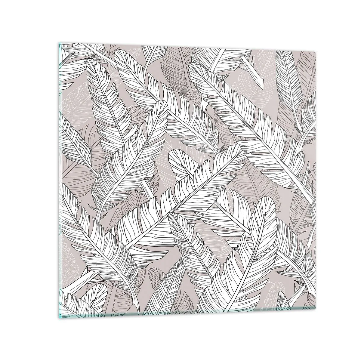 Cuadro sobre vidrio - Impresiones sobre Vidrio - Turbulencias de plumas - 50x50 cm