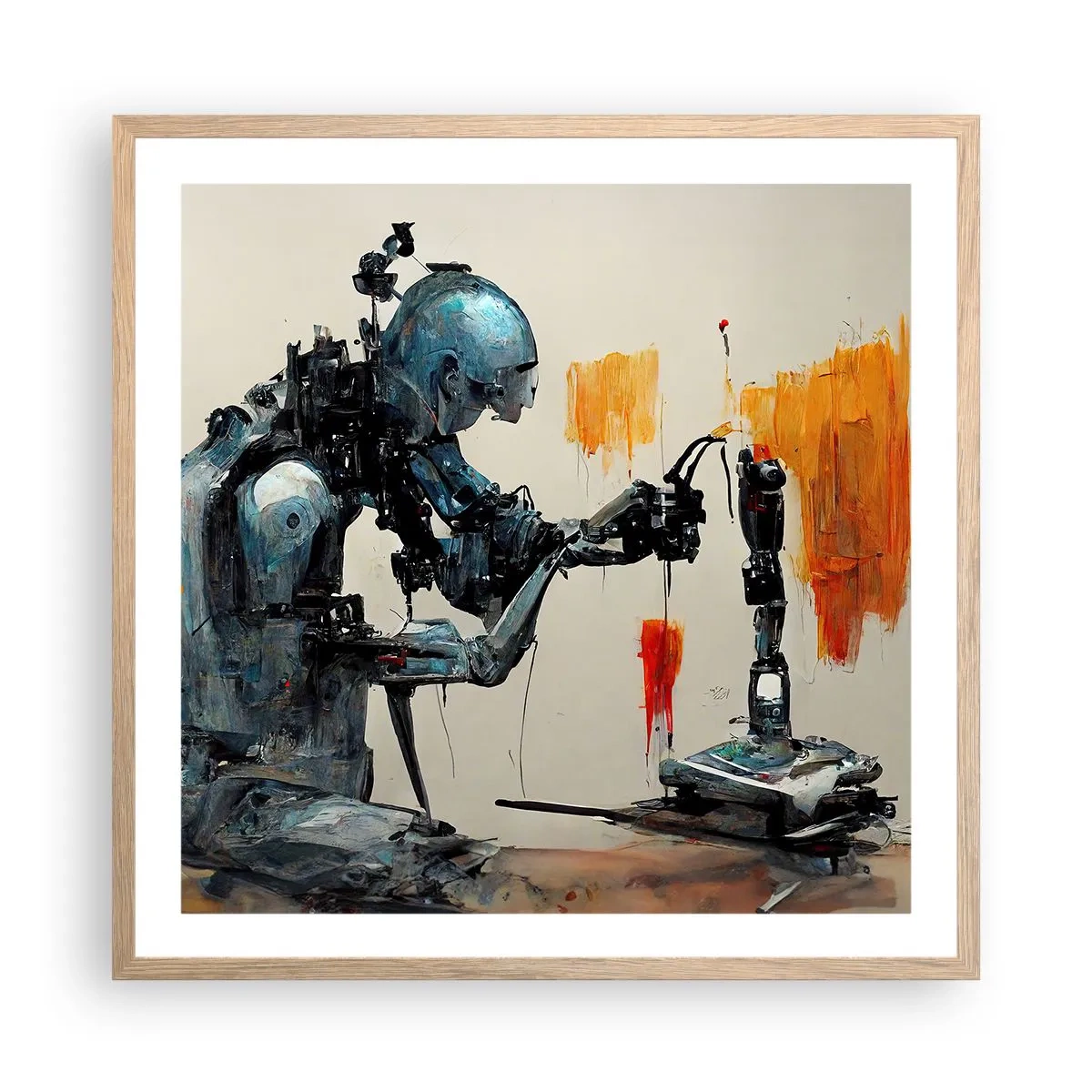 Póster en marco roble claro - Próximamente... - 60x60 cm