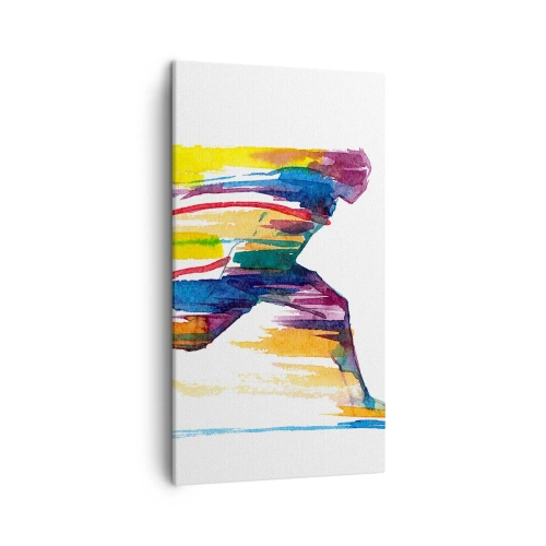 Cuadro sobre lienzo - Impresión de Imagen - Corre a través del arco iris - 45x80 cm
