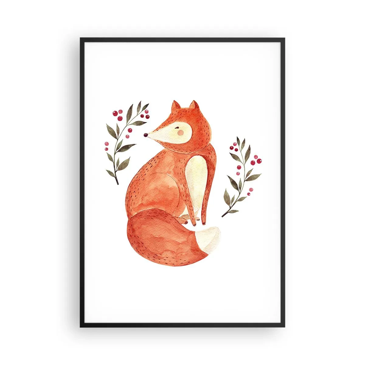 Póster en marco negro - Pequeño pelirrojo - 70x100 cm