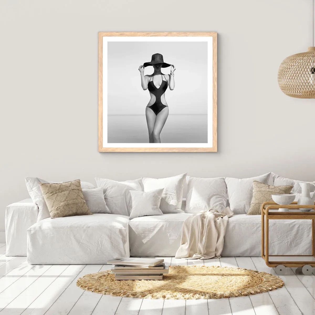 Póster en marco roble claro - Mi nombre es Elegancia - 30x30 cm