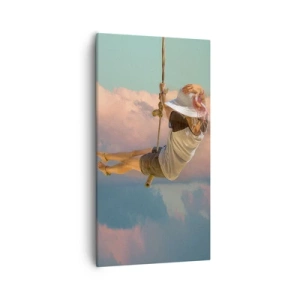 Cuadro sobre lienzo - Impresión de Imagen - Jugando en las nubes - 55x100 cm