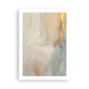 Póster - Composición de pintura abstracta en tonos pastel - 50x70cm - Abstracción - una tierra de dulzura - Decoración de pared moderna para salón y dormitorio ARTTOR