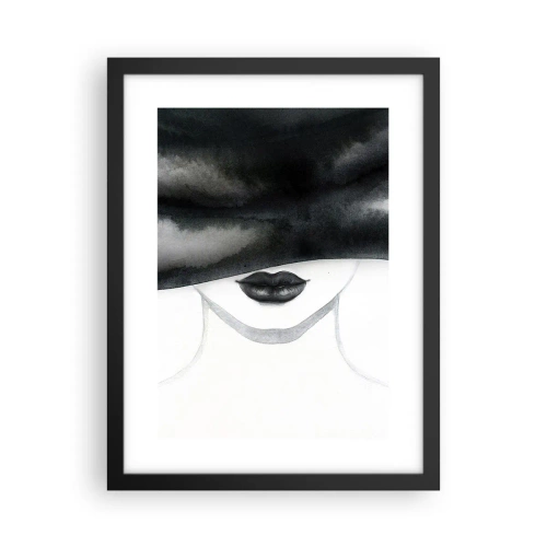 Póster en marco negro - Un misterio sensual - 30x40 cm