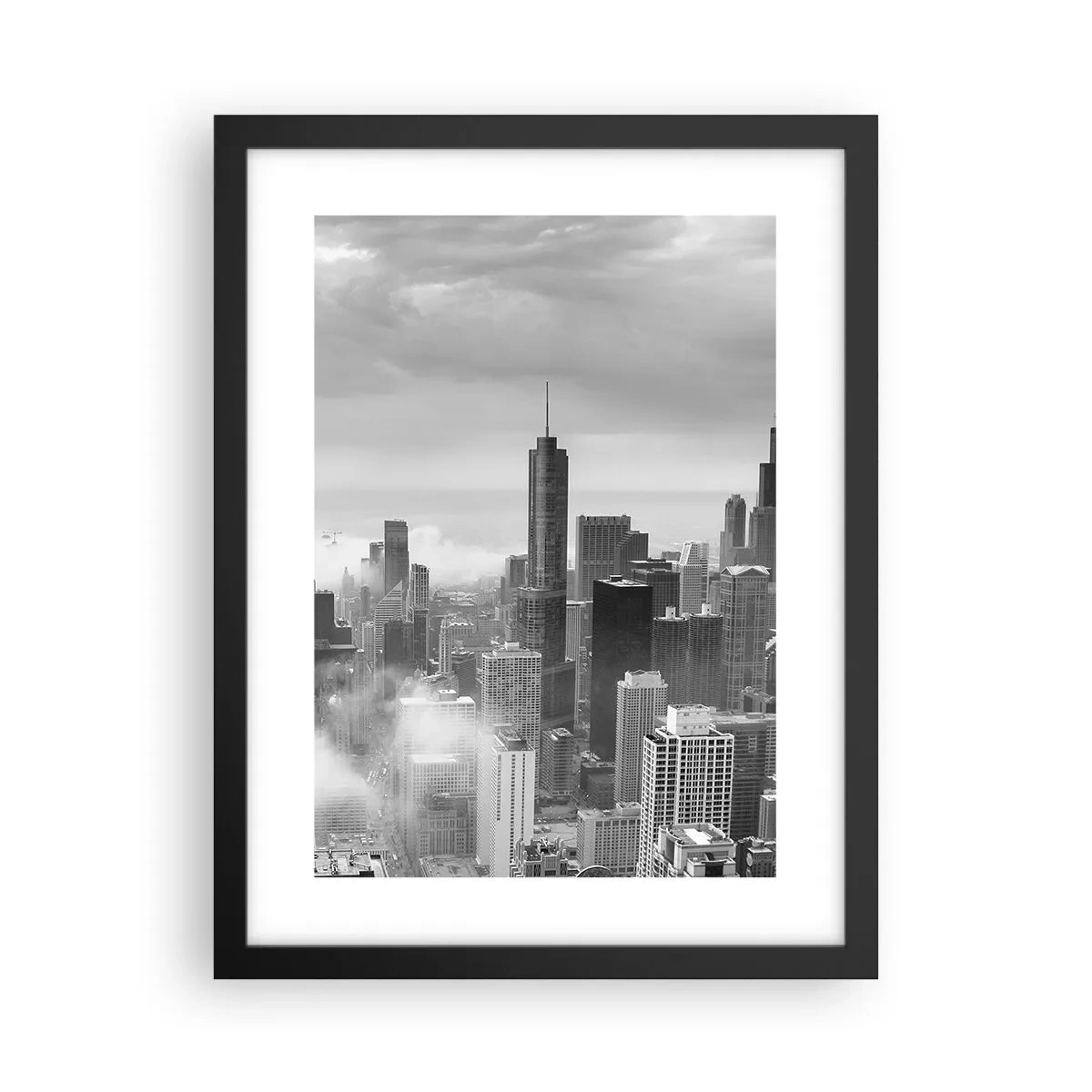 Póster en marco negro - Paisaje americano - 30x40 cm