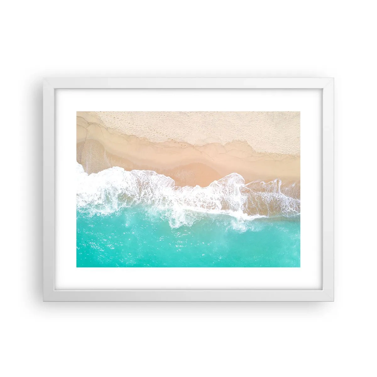 Póster en marco blanco - Un toque acariciador - 40x30 cm