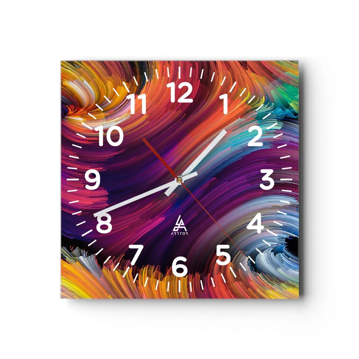Reloj de pared - Reloj de vidrio - El comienzo de un nuevo mundo - 40x40 cm