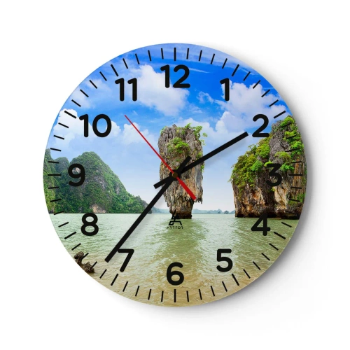 Reloj de pared - Reloj de vidrio - Las maravillas rocosas de la naturaleza - 40x40 cm