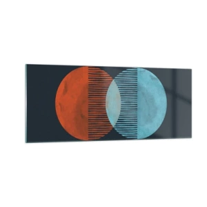 Cuadro sobre vidrio - Impresiones sobre Vidrio - Fantasía astronómica - 100x40 cm