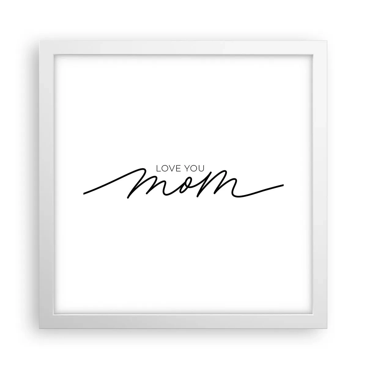 Póster en marco blanco - Gran emoción - 30x30 cm