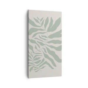 Cuadro sobre lienzo - Impresión de Imagen - Rama esmeralda - 55x100 cm