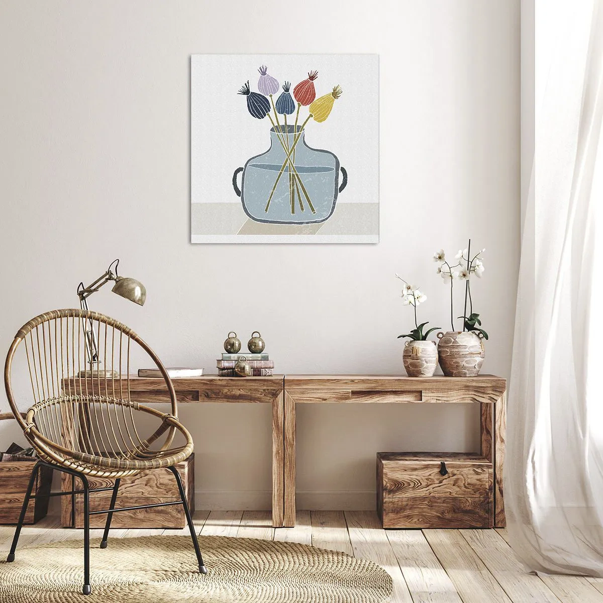 Cuadro sobre lienzo - Impresión de Imagen - Como una semilla de amapola - 40x40 cm