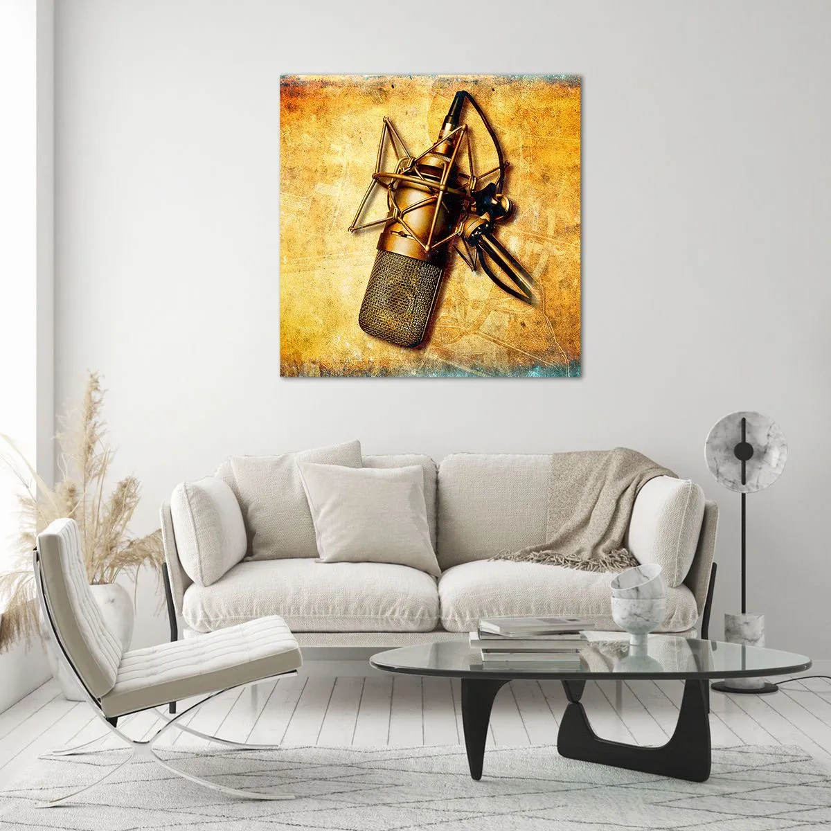 Cuadro sobre vidrio - Impresiones sobre Vidrio - Los años dorados de la radio - 60x60 cm