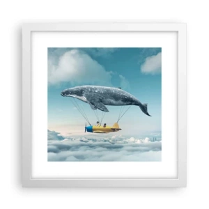 Póster en marco blanco - ¿Por qué no? - 30x30 cm