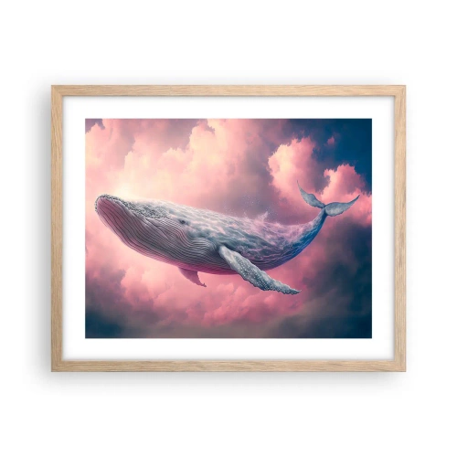 Póster en marco roble claro - La reina de los mares asciende - 50x40 cm