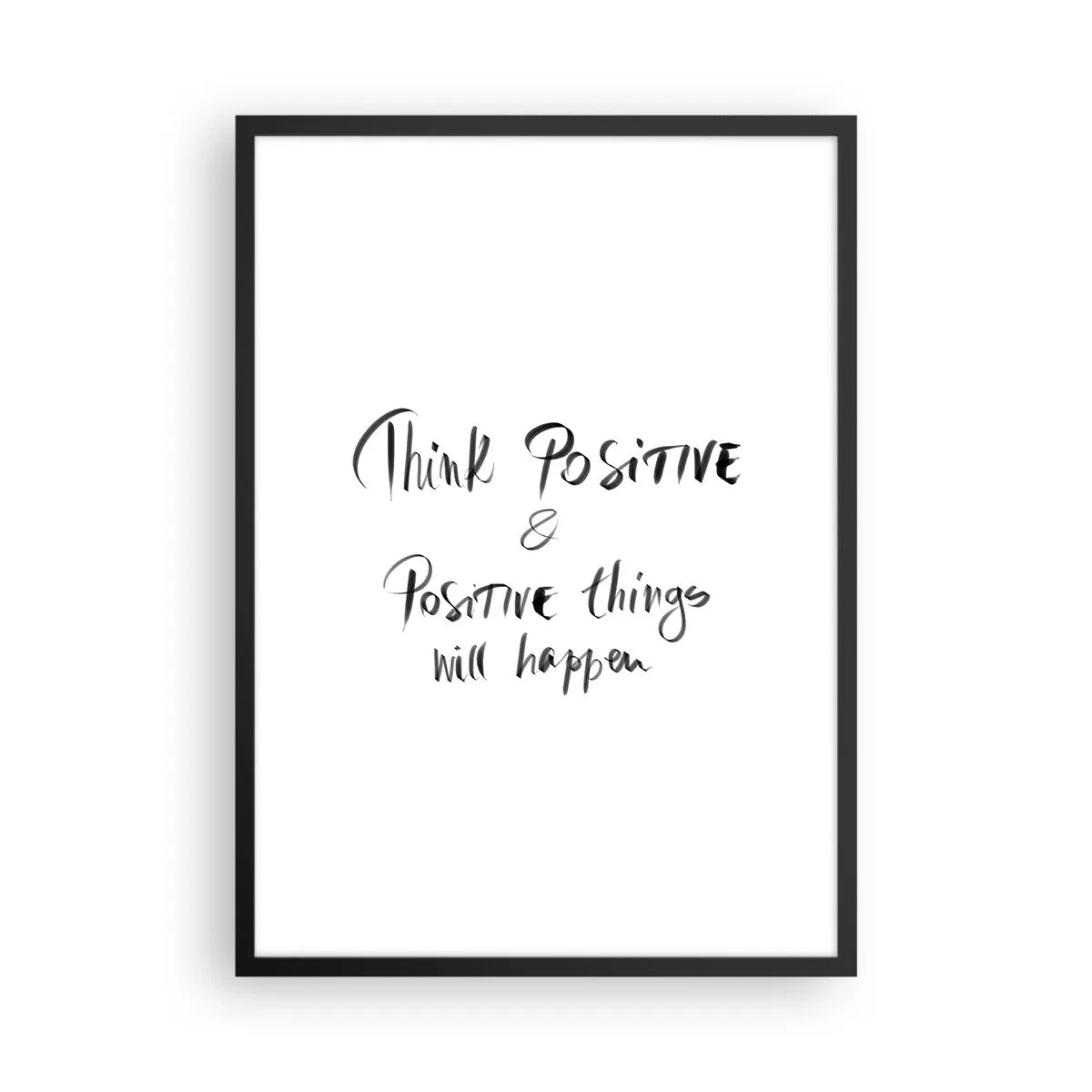 Póster en marco negro - Inscripción motivacional en estilo blanco y negro. - 50x70cm - ¿Cómo vivir? - Decoración de pared moderna para salón y dormitorio ARTTOR