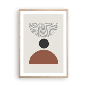 Póster en marco roble claro - En el centro de la atención - 50x70 cm