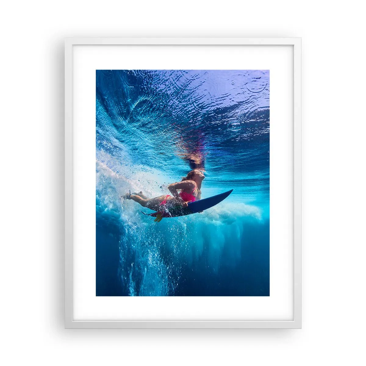 Póster en marco blanco - La profundidad de la alegría - 40x50 cm