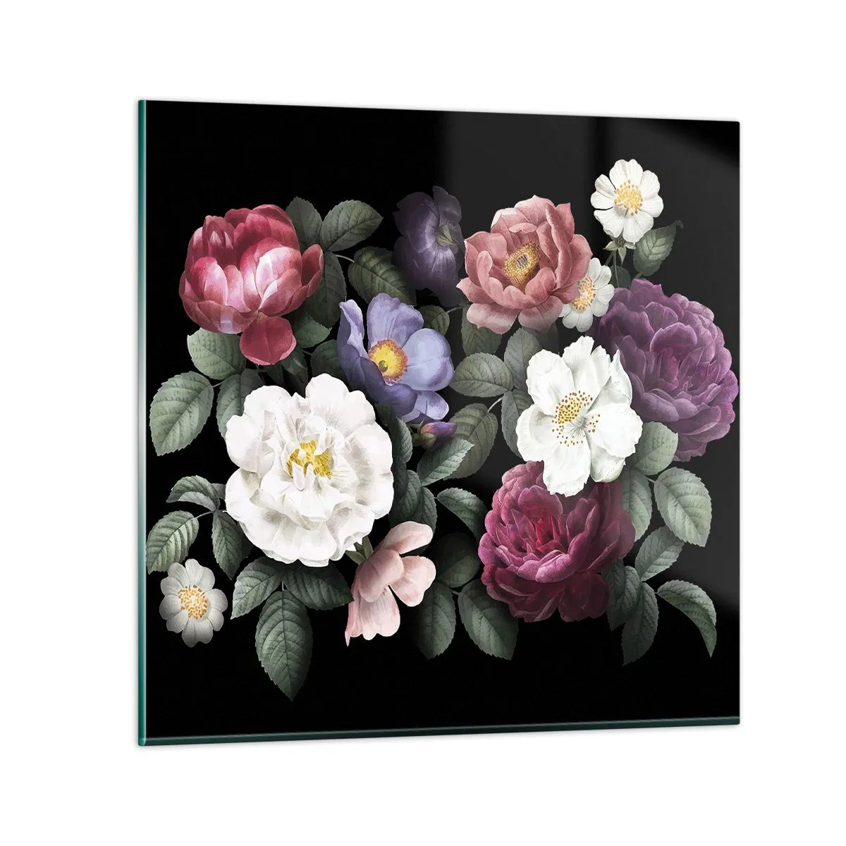 Cuadro sobre vidrio - Impresiones sobre Vidrio - De un jardín inglés - 50x50 cm