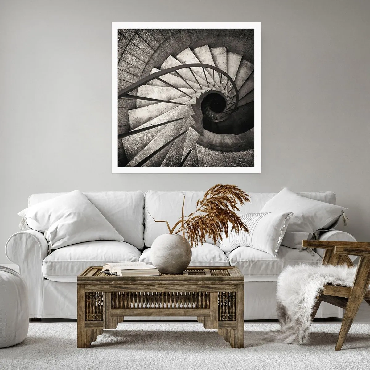 Póster - Escaleras arriba, escaleras abajo - 60x60 cm