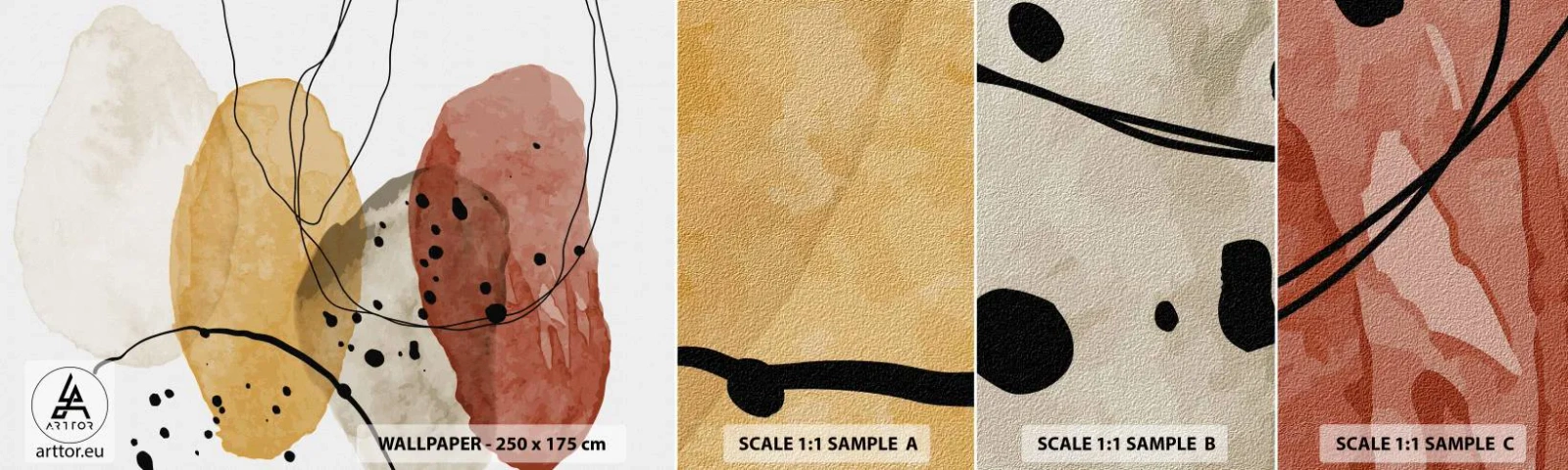 Muestra De Fotomural Standard Eco - Líneas y transparencias - Abstracción, Pedazo, Arte Moderno - 100x30 cm