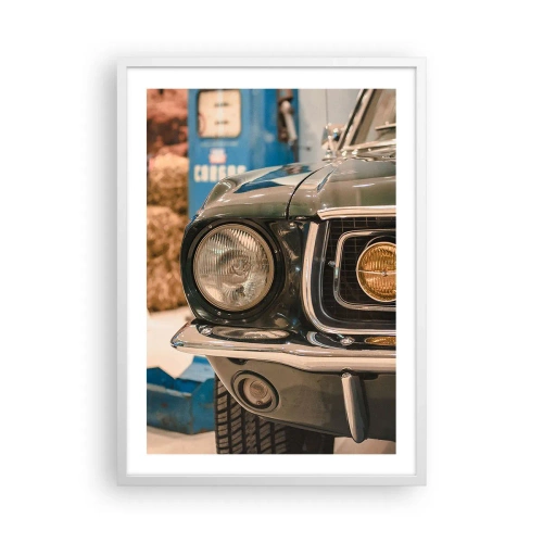 Póster en marco blanco - Encuentro con una leyenda - 50x70 cm